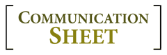 communication sheet